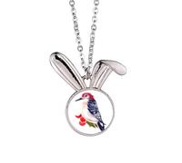 Bird Animal Magpie Redhead Rabbit Necklace Pendant Bunny Animal Jewelry Gift