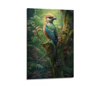 Bird Animal Poster Vibrant Plumage Tropical Jungle Magical Wildlife Decorative Canvas Family Bedroom Artwork Picture Painting 24x36inch(60x90cm)