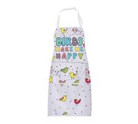 Bird Apron with Pockets Bird Gifts for Bird Lovers Bird Watching Gifts Bird Kitchen Cooking Apron Birds Make Me Happy Apron