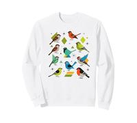 Bird Art Mid Century Midcentury Retro Atomic Age Space Sweatshirt