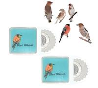 Bird Attracting Chirping Toy, Warbling Bird Call Whistle, 5pcs Colors Birds Whistle, Oral Stunts Tricks Gag Tweeting Noisemaker Toys (white)