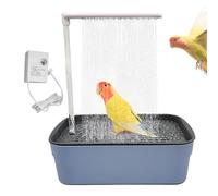 Bird Automatic Bathtub, Indoor Bird Bath Fountain, Electric Circulation Pool, Pet Bathing Toy, Fun Splash Basin with Flowing Water for Friends, Families, Home, Living Room, 12.4x8.46x13.39 inches