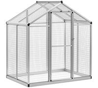 Bird Aviary 122 x 178 x 195 cm Aluminium - Animal Care Equipment by Wiesenfield Silver
