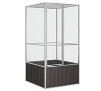 Bird Aviary Anthracite Galvanised Steel 111x107x211.5 cm Outdoor Cage w/lockable