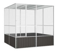 Bird Aviary Anthracite Galvanised Steel 213.5x217.5x211.5cm Outdoor LargeXL