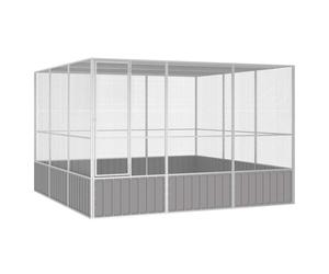 Bird Aviary Anthracite Galvanised Steel 302.5x324.5x211.5 cm Large Outdoor XL
