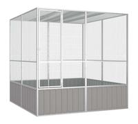 Bird Aviary Anthracite Galvanised Steel Heavy-Duty 213.5x217.5x211.5cm Lockable