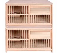 Bird Aviary Big Space Pigeon Cage, House Bamboo Breeding Pairing, Push-pull Door, Light-proof Shutters Pet Bird Cage，Easy To Assemble(Natural*2,90 * 45 * 50cm)