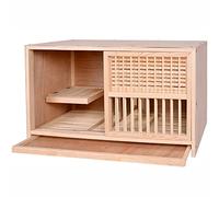Bird Aviary Push-pull Door, Big Space House Bamboo Breeding Pairing, Light-proof Shutters Pet Pigeon Cage，Easy To Assemble(Natural,80 * 40 * 45cm)