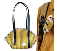 Bird Backpack Carrier - Corduroy Breathable Portable Sling Bag | Escape Proof Outdoor Vest For Small Medium Parrots Cockatiel Conure Macaw Travel Camping