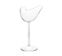 Bird Bam Glasses 150 ml - Unique Wine Glasses for Champagne Mixed Drinks Parties Weddings (White, 10 x 22 cm)