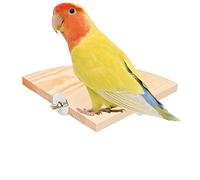 Bird Bass Stand | Fan-shaped Birdwood Springboard - Portable Wooden Cage Accessories, Stand Poles for Parakeets, Finches, Hedgehogs, Cockatiels
