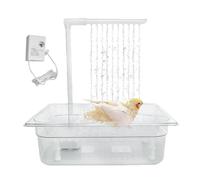 Bird Bath Baths - 11.8 Inch Care Fountain, Automatic Water Circuit Wheel Baths, USB Electric Birds Shower, Easy Clean Waters Shower Station with Adjustable , Perfect for Parakeets and Cockatiels