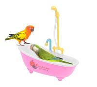Bird Bath, Bird Bath with Tap, Cage Shower Pool with Fountain Function, Automatic Bathtub with Water Circulation, Multifunctional Bath Solution for Birds, Simple Clean Design