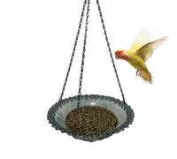 Bird Bath, Bird Feeder Bowl, 9.25x9.25x2.17 Inches Size Abs Material Outdoor Water Dish, Pet Feeding Basin for Garden Yard Patio Cage, Nature Lovers, Indoors, Deck