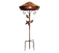 Bird Bath, Birdbath Bowl Water Feeder, 29.92x12.01 Inches Weatherproof Iron Birdbath, Vintage Garden Decor for Backyard, Balcony, Pond, Outdoor Farmhouse Birdwatching