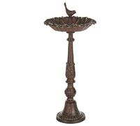 Beliani Garden Bird Bath Brown Blackbird, Brown