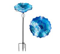 Bird Bath Bowl | 32-inch Vintage Tray - With Stand Dual-purpose Feeder For Finches & Monk Parrots | This Flower Serves As A Pet Or Food Station, Perfect Home Gardens, Backyards, Courtyards, Park