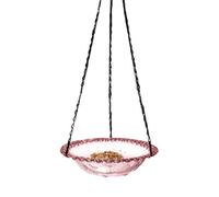 Bird Bath Bowl Decorative Metal Heavy-Duty Hanger | Water Feeder for Birds for Garden Backyard Patio Balcony Porch Yard Lawn Fence Railing Tree Window Wildlife Sanctuary Nature
