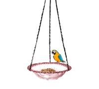 Bird Bath Bowl for Outdoors - Metal Hanging Bird House Decorative Design for Nature Observation Station in the Garden, Fence, Balcony or Tree