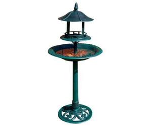 BIRD BATH BOWL ORNAMENTAL FEEDER GARDEN TABLE TRADITIONAL PEDESTAL RESIN HOUSE