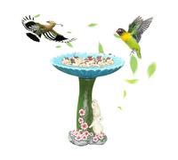 Bird Bath Bowl - Resin Pedestal Fountain Decoration, Animal Statue Pedestal Bird Barcourt Yard Decoration, Patio, Patio Decor The Only Glass Bird Bath Deck Mount Bird Birds Birds Birds Birds Bar