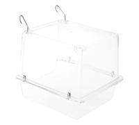 Bird Bath Box Bath Services Parakeet Cage Bath Household Bath Box Portable Plastic Supplies for Pet Small Parrot Toy African Grey Small Parrots Large Birds Conure Macaw Set