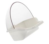 Bird Bath Box Chicken Water Dispenser Bunny Birdbaths Bird Feeder Water Dish Bird Bath Basin Bird Cage Accessory Budgie Water Feeder Parrot Fountains Cooler Bowl Pond White Plastic