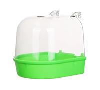 Bird Bath Box for Parrot Cage, Bath House, Hanging Shower Bowl, Transparent Accessory, Easy Assembly And Cleaning, Suitable for Exotic Birds, Green