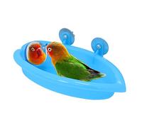 Bird Bath Box with Mirror Portable Parrot Hanging Bathroom Bathing Tub for Small Birds Parrots Cleaning Supplies