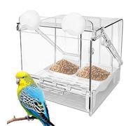Bird Bath Cage | Transparent Bathtub - Small Bird Drinker for Australian Parakeets, Canaries, Cockatiels, Parakeets, Finches, Lovebirds, Nymphs and Lovys