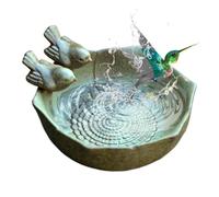 Bird Bath Ceramic Artistic Feeding Bowl | Multifunctional Outdoor Decoration with Design Supporting Birds Parrots Bees Squirrels Butterflies during the