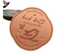 Bird Bath Cleaning Disc - 0.6 mm Thick Cleaning Disc | Physically Safe Copper Bird Bath Disc, For All Year Round Garden Pond Habitat Landscape Country House Patio Farmhouse