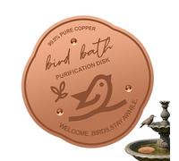 Bird Bath Copper Disc 0.5mm Thick Physical Water Purifier Bird Bath Safe for Hummingbird Pond Garden Habitat Landscape Public Park Patio