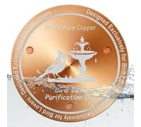 Bird Bath Copper Disc - Round Garden Cleaning Accessories | Bird Bath Water Purification | For Garden, Backyard, Patio, Lawn, Concrete, Stone, Solar Fountain C