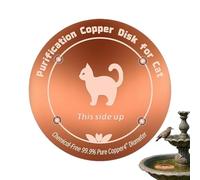 Bird Bath Copper Disc - Square 3.9 Inch Water Tray | Animal Shape Tub Accessories Cleaner | Garden Sink, Bird Bath, Maintenance Plate, Natural Clarity, Support