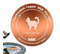 Bird Bath Copper Disc - Ten Centimetres Pure Copper Plate, Reinforced Circular Design, Outdoor Water Storage Tray For Wild Animals In The Garden | For Aviary Feeders