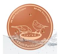 Bird Bath Copper Disc - Three Point Holder, Universal Fit Reinforced - Bird Bath Copper Disc | For Patio, Yard, Deck, Standard Basins And Fountains