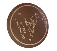 Bird Bath Copper Disc - Universal Safe Cleaning Cleaning Bowl Natural Durable Algae Prevention Disc All Season Water Purifier | Effective for Backyard Fountain Col