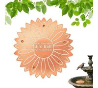 Bird Bath Copper Disk, 99.9% Pure Copper Cleaning Disk, Triple Point Support Purification Disc, Self Cleaning Water Purification Disc, All Season Floral Purifications Panel for Backyard Courtyard