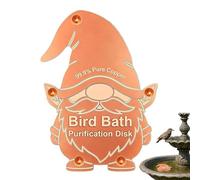 Bird Bath Copper Disk Copper All-Season Safe Gnome Shaped