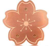 Bird Bath Copper Disk Designed with Triple Point Support for Long Lasting Clean Water and Reduced Maintenance Efforts (C flower type)
