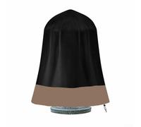 Bird Bath Cover 42H x 36D Inches | Waterproof Outdoor Fountain Protector with Drawstring for Garden Patio Statue | Heavy Duty 420D Oxford Fabric | Black and Brown