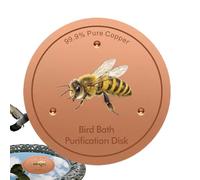 Bird Bath Disc Helper, Bee Pattern Cleaning Equipment, Metal Purification Device with Sturdy Construction, Premium Garden Accessory Solution