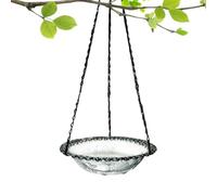 Bird Bath Feeder Decorative Metal Heavy-Duty Hanger | Water Feeder for Birds for Garden Backyard Patio Balcony Porch Yard Lawn Fence Railing Tree Window Wildlife Sanctuary Nature