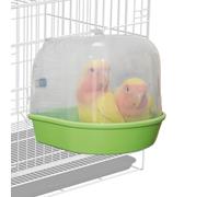 Bird Bath for Budgies - Extendable Transparent Water Basin, Bird Cage Feeder | For Pets, Bird Aviary, Finches, Monk Parakeets, Indoor, Outdoor, Indoor, Outdoor, Home,