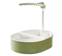 Bird Bath for Cage, 2-in-1 Bird Shower Fountain Indoor Bathtub with Running Water, Automatic Parrot Bathtub for Cockatiel, Conure, Budgie (20cm, Green)