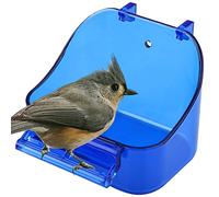Bird Bath for Cage Bird Bath Box Bird Bath Tub Bird Box Parrot Bath Tub Shower Box Bird Cage Accessory Supplies for Little Bird Canary Budgerigar Parrots Crested Myna Cockatiel Lovebird Blue (blue)