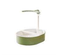 Bird Bath for Cage, Budgie Parakeet Bathtub with Dual-Row Rain Shower Nozzles & Perch, USB Powered Bird Water Fountain, Parrot Cage Accessories for Small to Medium Birds (Green)