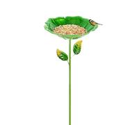 Bird Bath for Outdoors, Metal Rustproof Stakes, Suitable for All Seasons, Weatherproof, Water and Food Bowl for Feathered Garden Visitors All Year Round Outdoor for the Yard the Patio the Ball